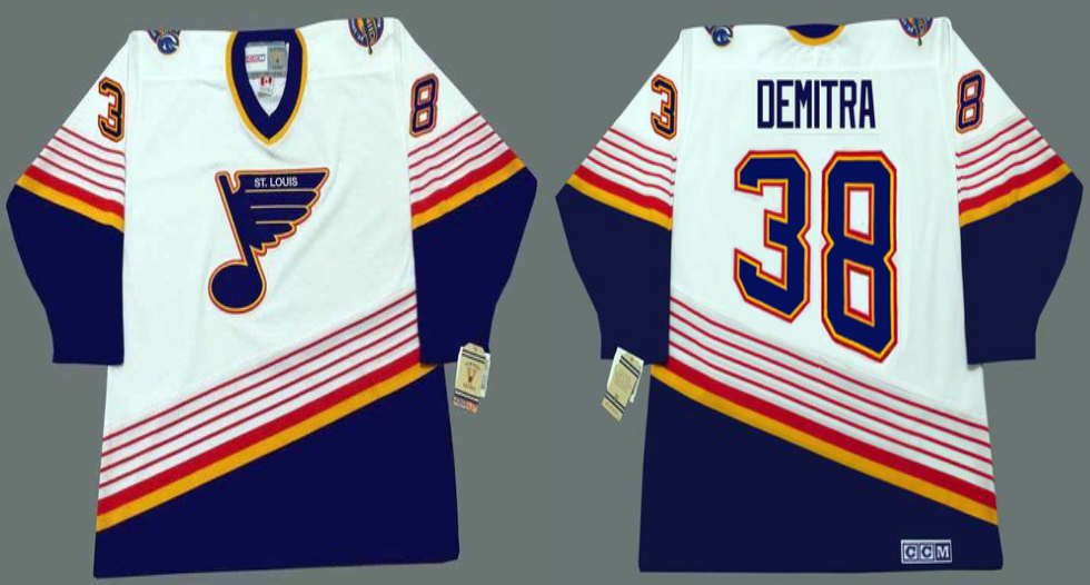 2019 Men St.Louis Blues 38 Demitra white CCM NHL jerseys